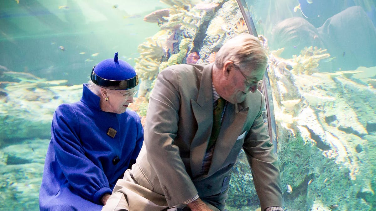 Dronning Margrethe og prins Henrik Danmarks nye Akvarium