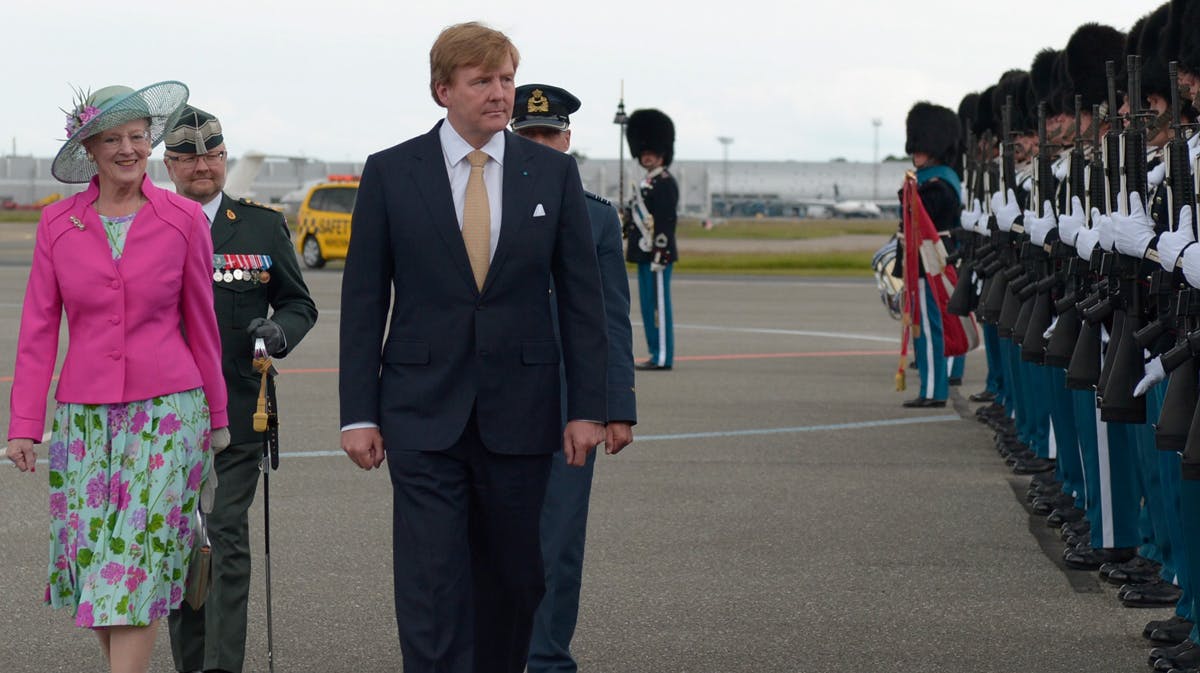 Dronning Margrethe og kong Willem-Alexander