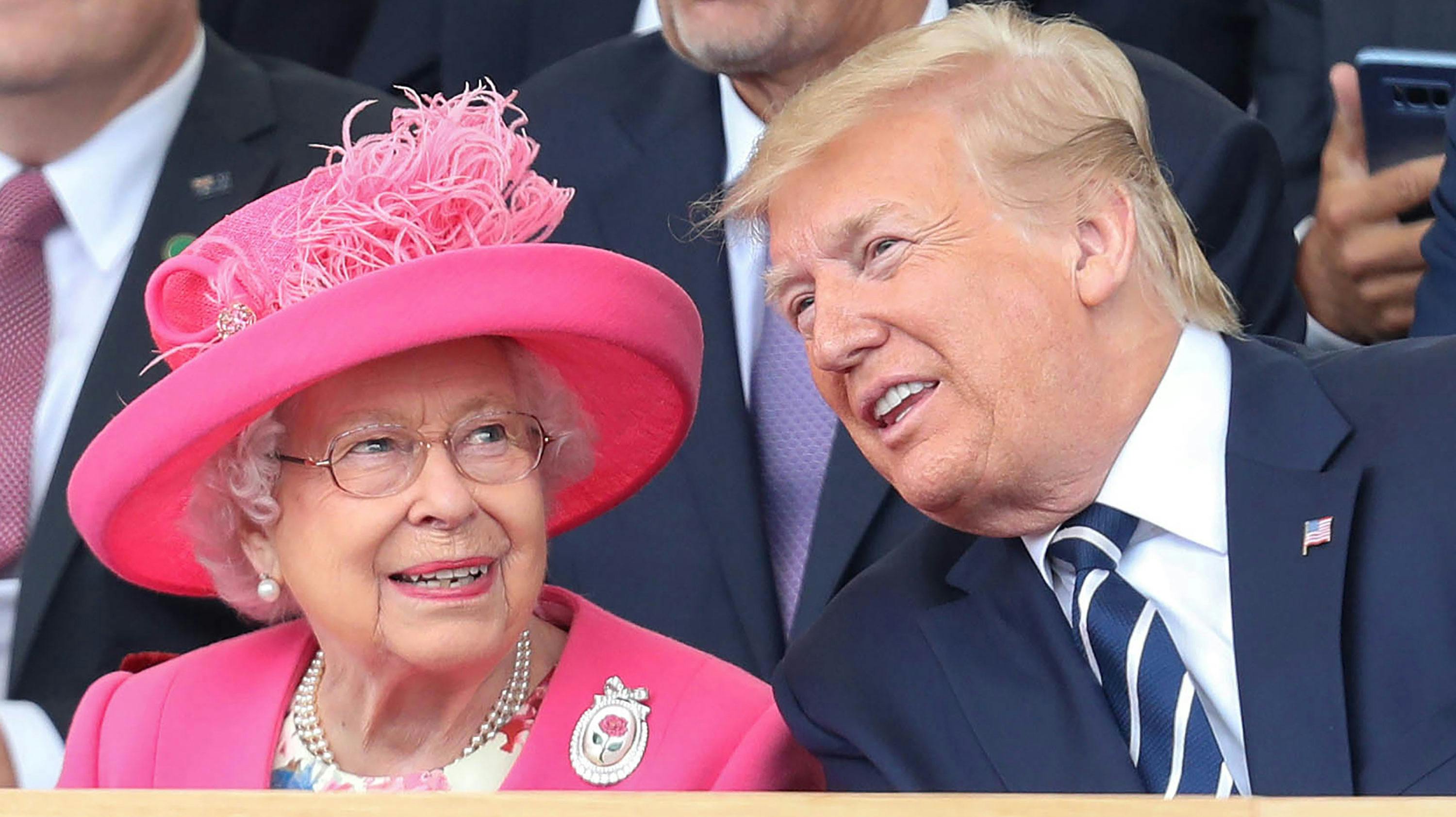 Donald Trump med dronning Elizabeth.
