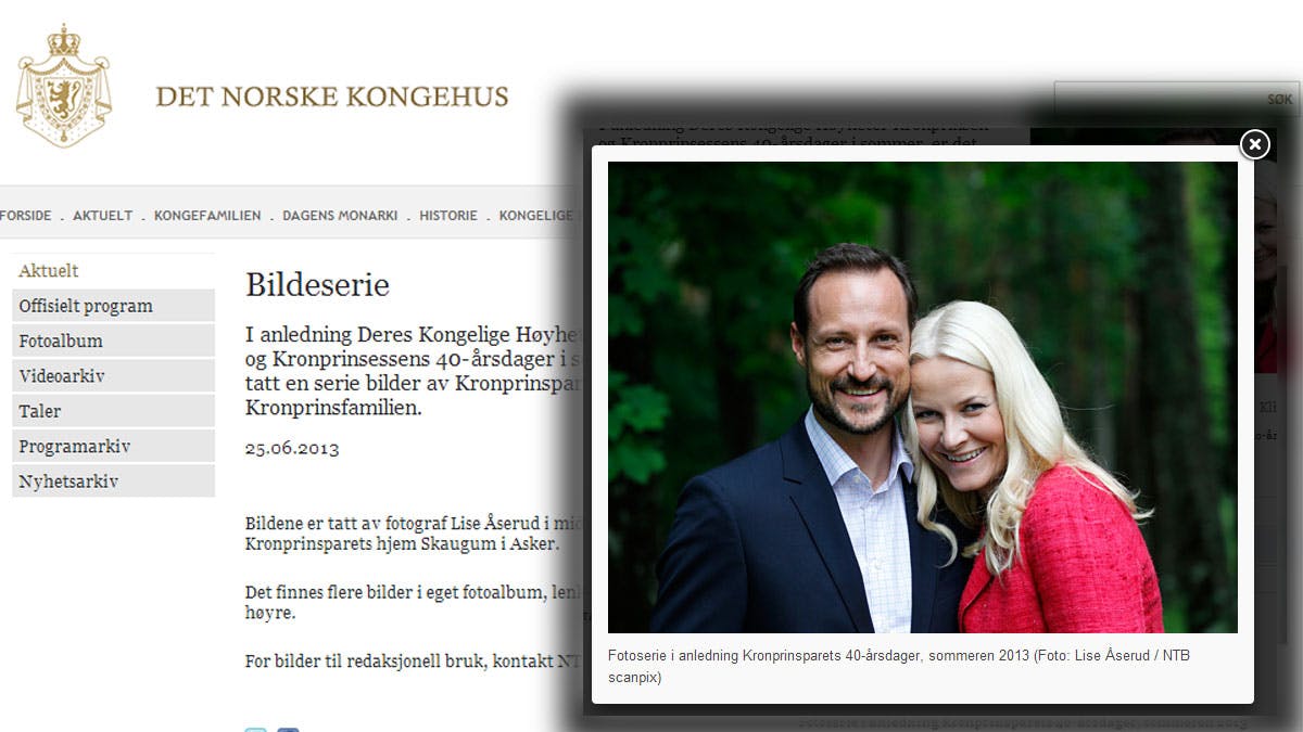 Kronprins Haakon og Mette-Marit med nye billeder i forbindelse med deres 40-års fødselsdag i år