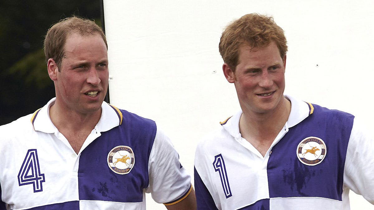 Prins William og prins Harry deltager ved et polo-stævne.