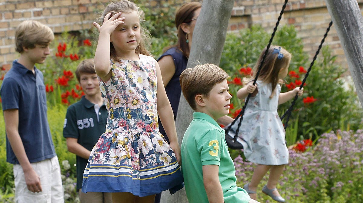 Prinsesse Isabella og prins Christian leger på Gråsten Slot