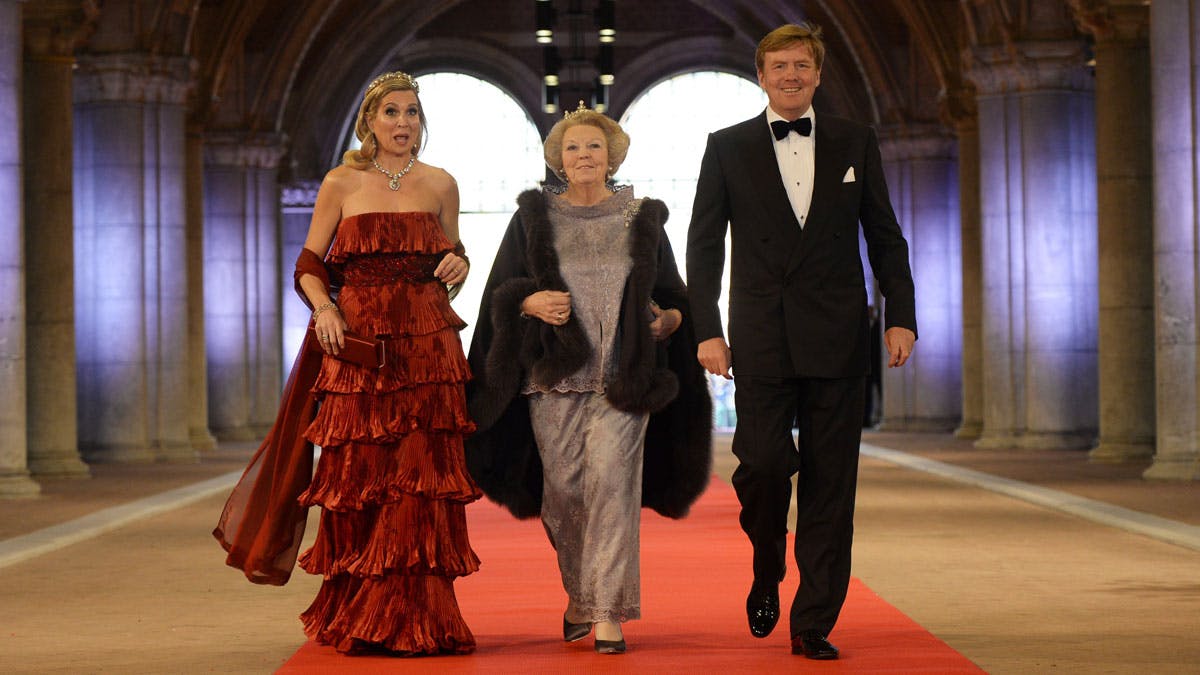 Kronprinsesse Maxima, kronprins Willem-Alexander, dronning Beatrix