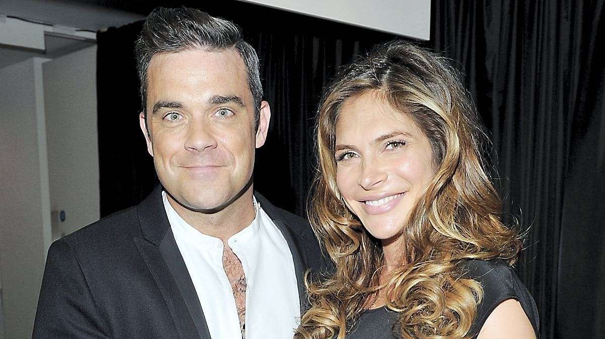 Robbie Williams og Ayda Field.