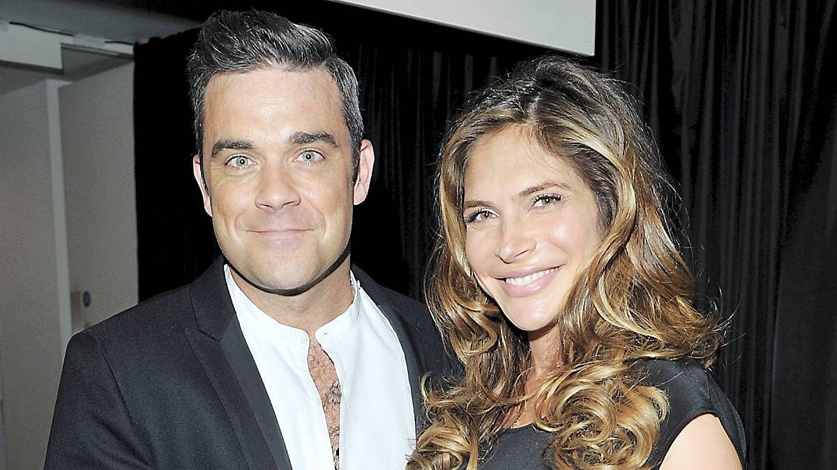 Robbie Williams og Ayda Field.