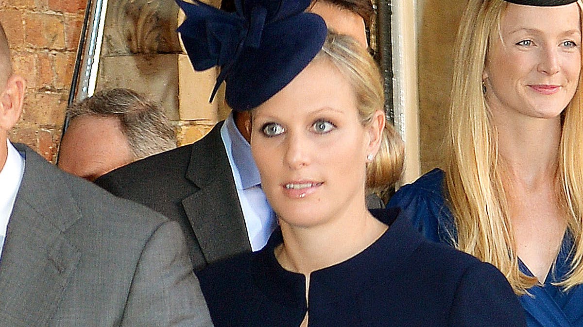 Zara Tindall til prins Georges barnedåb.