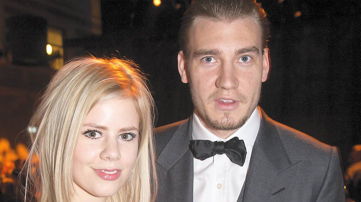 Julie Zangenberg med kæresten Nicklas Bendtner