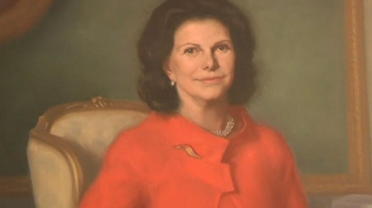 Dronning Silvia portrætmaleri
