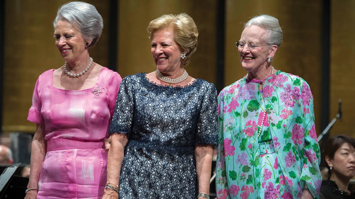 Prinsesse Benedikte, dronning Anne-Marie og dronning Margrethe i 2013.