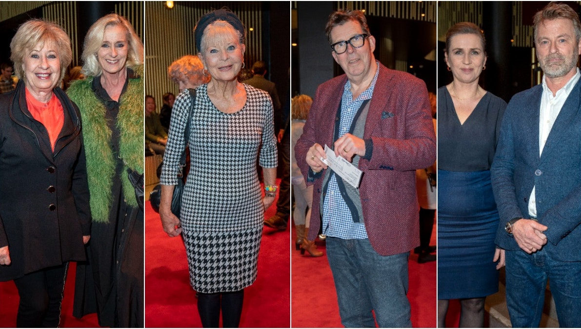 Gæster til premieren på "Fra regnormenes liv" på Folketeatret.