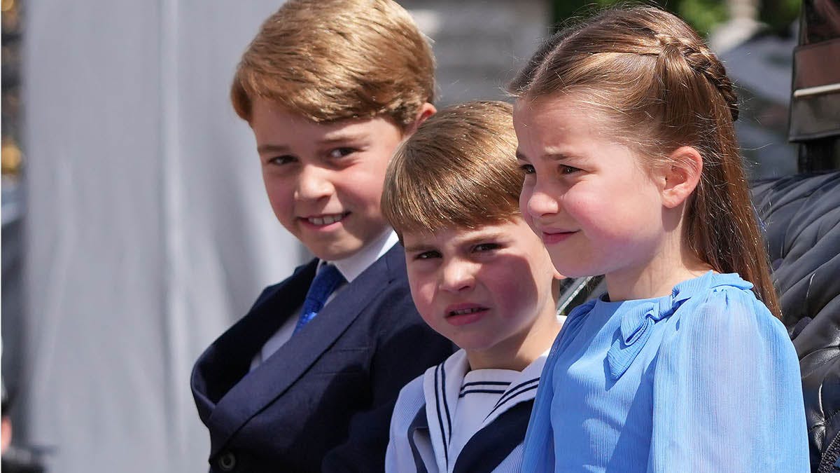 Prins George, prins Louis og prinsesse Charlotte.