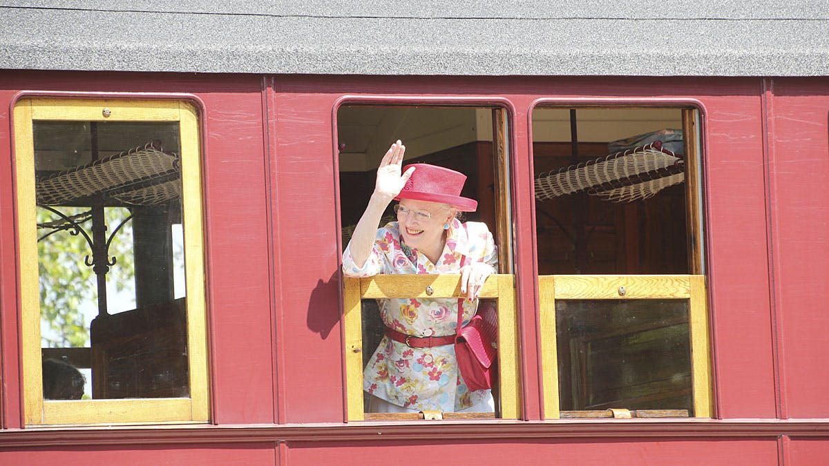 Dronning Margrethe i tog