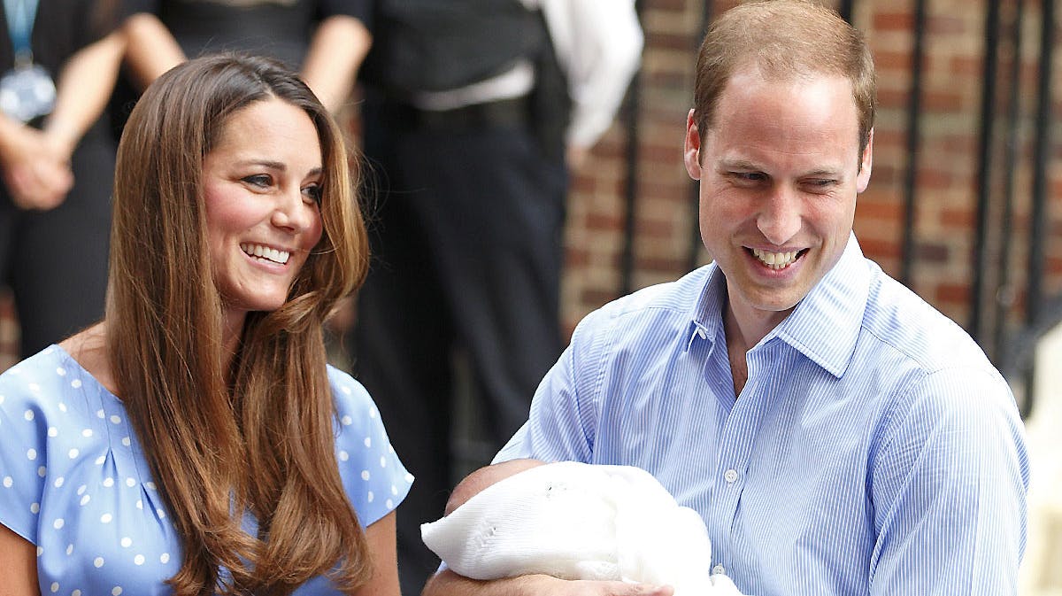 Kate Middleton og prins William med sønnen George