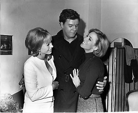 Hanne Borchsenius, Morten Grunwald og Lily Weiding fotograferet i 1966.